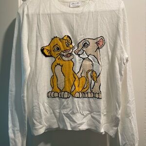 ASOS Disney Lion King Simba and Nala NWOT sweater women junior size 12 US